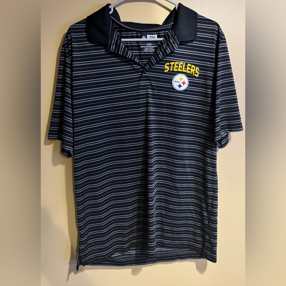 Mens Large Steelers Polo NFL